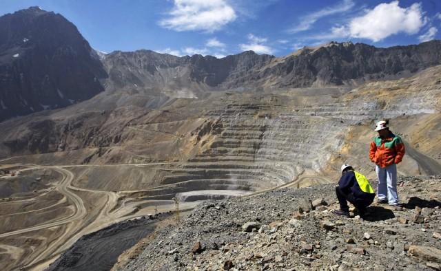 A general view of Andina copper mine in Chile