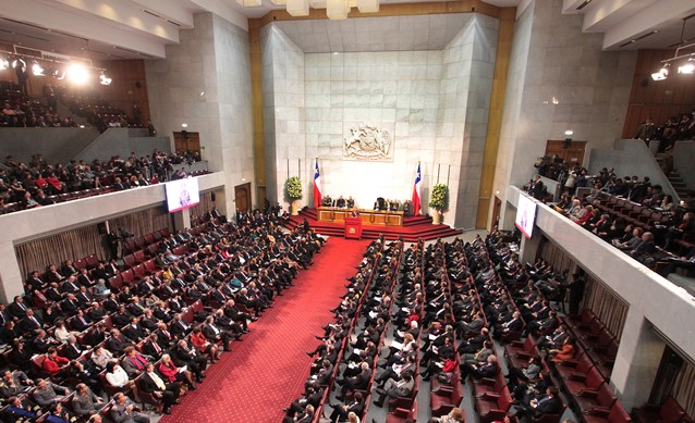 El Salón de Honor del Congreso Nacional fue el escenario de la primera cuenta pública del nuevo mandato de la Presidenta Michelle Bachelet.