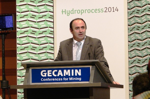 Luis Sánchez, presidente de Pampa Norte de BHP Billiton, durante su presentación en Hydroprocess 2014. 