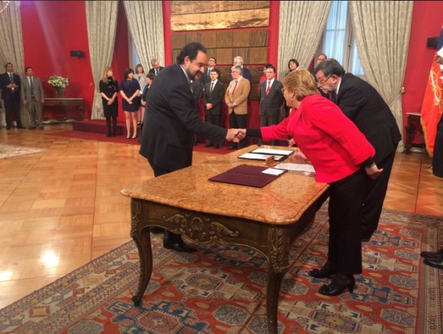 Andrés Rebollego en la ceremonia de juramento como nuevo ministro de Energía. (Foto: Presidencia) 