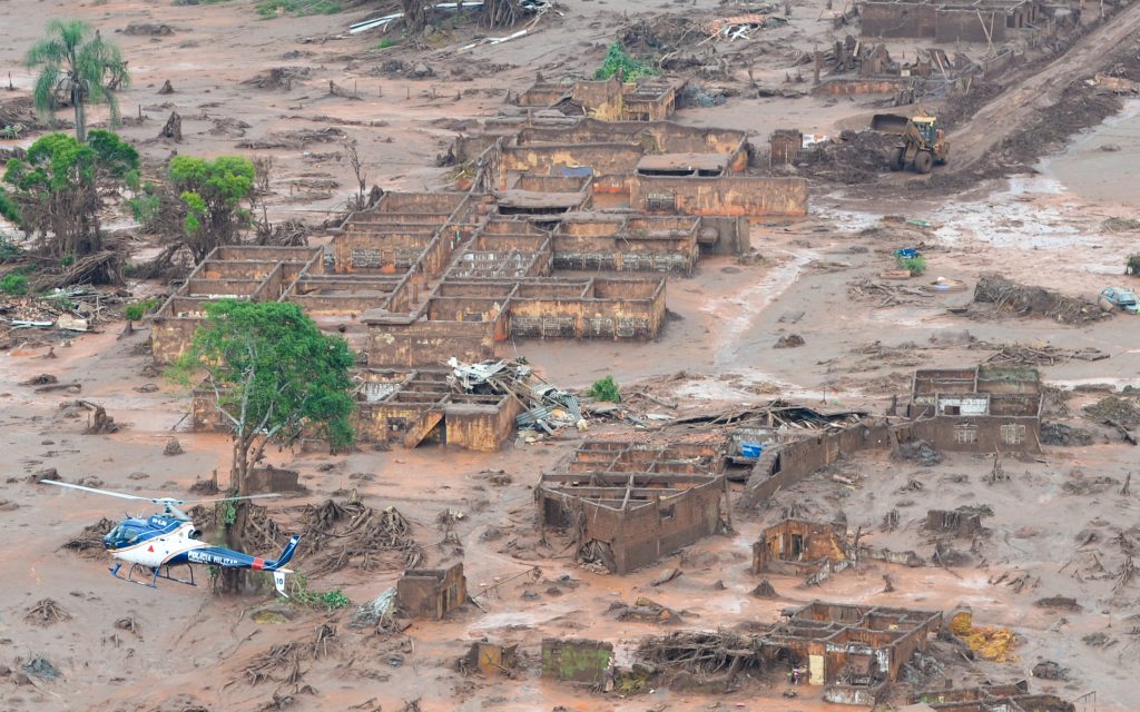 Região atingida por barragens da mineradora Samarco