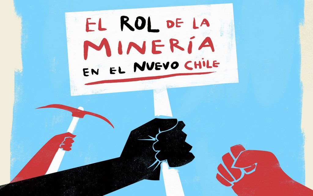 minería - estallido social (Ilustración, Fabián Rivas)